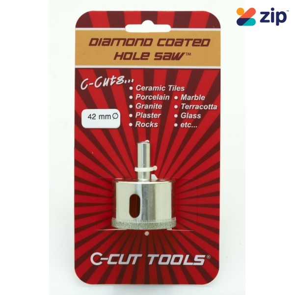 C-CUT TOOLS DCHS42S - 42mm Diamond Coated Hole Saw Holesaws